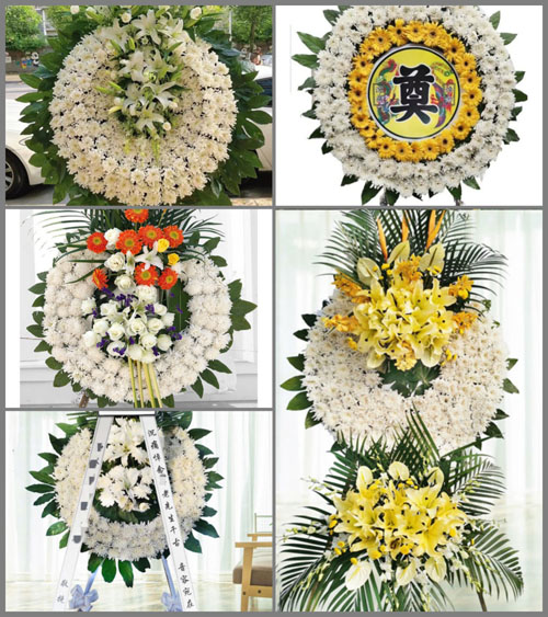 广东梅州市大埔县银江镇明德村花圈速递